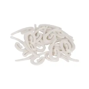 Ashley Plastic Curtain Hooks - White - Pack of 100