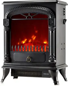 NETTA Electric Fireplace Stove Heater With Log Wood Burner Effect NETTA