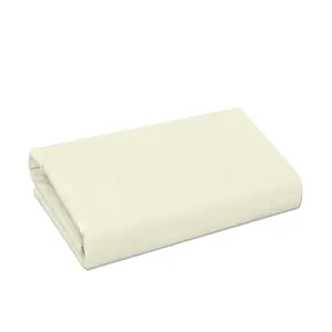 Egyptian-Quality Cotton sheet Flat Cream / Double (4'6")