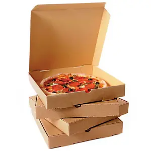 10 x Brown 16" (16.5 x 16.5 x 2") Cardboard Postal, Takeaways, Restaurants, Desserts & Pizza Take Out Boxes