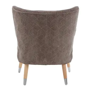 Interiors by Premier Elegant Grey Chenille Wingback Chair, Modern Grey Highback Chair, Stylish Mid-century Armchair For Hallways