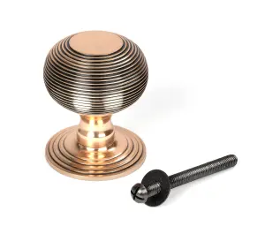 From The Anvil Polished Bronze Beehive Centre Door Knob