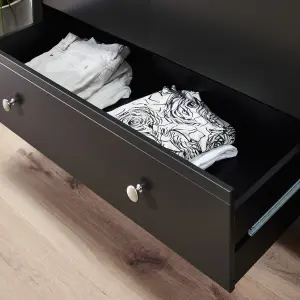 2 x Oslo Bedside 1 Drawer in White and Oak