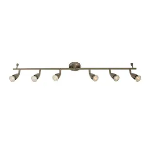 Luminosa Amalfi Adjustable 6 Light Spotlight Satin Nickel, GU10