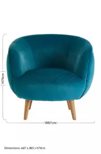 Interiors by Premier Oscar Teal Fabric Chair