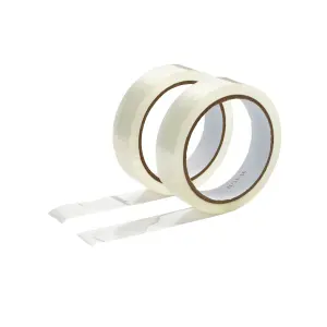 Clear Office Tape (L)50m (W)24mm, Pack of 2