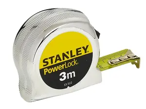 Stanley STA033522 3m Powerlock Tape Measure Metric Only Power Lock Tape 0-33-522