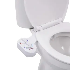 Bidet Toilet Seat Attachment Hot Cold Water Single Nozzle