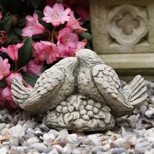 Love Doves Stone Statue British Bird Dove Outdoor Garden Ornament British Made Sculpture