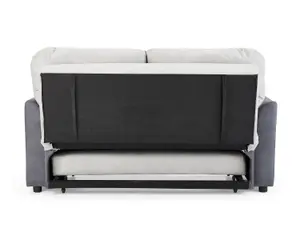 Dennis 2 Seater Fabric Grey Fabric Duo Contrast With Storage Pull Out Clic-Clac Sofa Bed