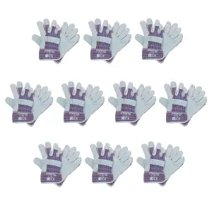 Large Rigger Work Wear Gloves Gardening Construction hand Protection 10 x Pairs