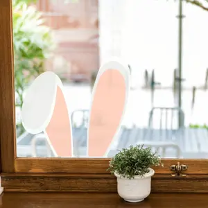 Cute Easter Bunny Ears Window Stickers