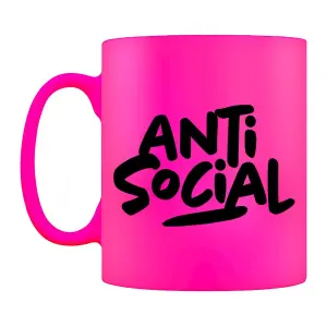 Grindstore Anti Social Mug Pink/Black (One Size)