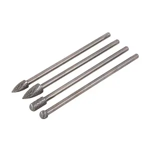 4pc Extra Long 150mm HSS Rotary Burr Milling Cutter Set (Neilsen CT4215)