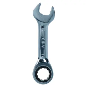 17mm Stubby Ratchet Combination Spanner Metric Wrench 72 Teeth SPN10