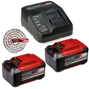 Einhell 2 x 5.2Ah PLUS 18V Battery Power X-Change Starter Kit + 3ah PXC Charger