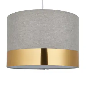 Amara Brushed Grey Lamp shade (D)30cm