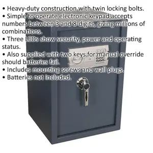 Heavy-Duty Electronic Combination Cash Safe with Twin Lock Bolts