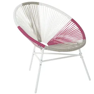 Garden Chair ACAPULCO PE Rattan Fuchsia Pink