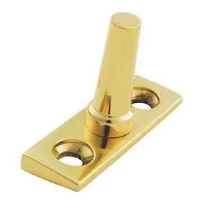 Angled Window Casement Stay EJMA Pin 27mm Fixing Centres Polished Brass