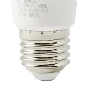 Diall E27 7.3W 806lm White A60 Neutral white LED Light bulb, Pack of 3