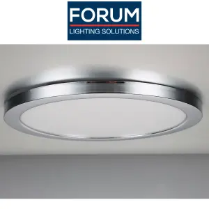 Forum Interior Lighting Wall and Ceiling Light 18W IP44 - 3 Colour Change Options - Chrome