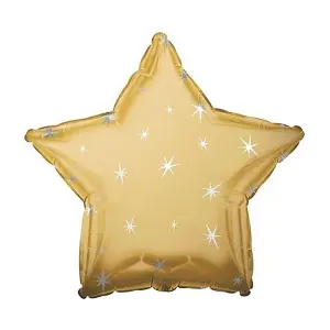 Creative Party Sparkle Star Foil Balloon Gold (One Size)