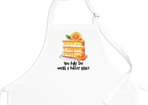 Purely Home Food Pun Novelty Kitchen Apron Cooking/Baking Gift - Bake the World Batter Place