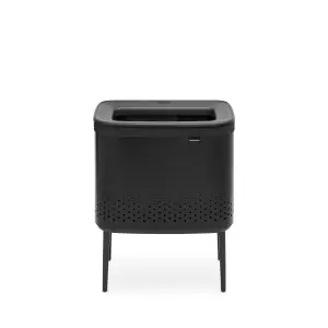 Brabantia Matt Black Steel Large Laundry bin, 60L