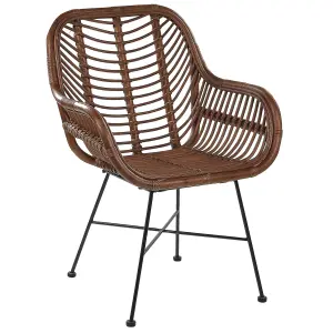 Dining Chair CANORA Rattan Brown