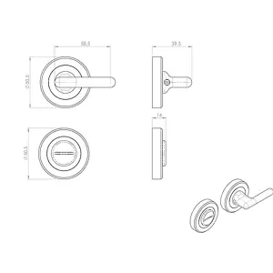 Disabled Lock And Release Handle Concealed Fix DDA Compliant Satin Chrome