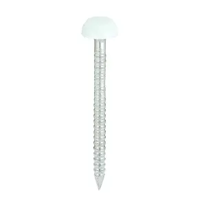 Timco - Polymer Headed Pins - A4 Stainless Steel - White (Size 30mm - 250 Pieces)