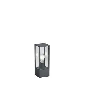 Luminosa Garonne Modern Outdoor Pedestal Light Anthracite IP44 - UK Stock