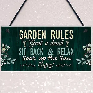 Red Ocean Garden Signs And Plaques Hanging Wall Door Sign Shabby Outside Sign Friendship Gift Summerhouse Sign