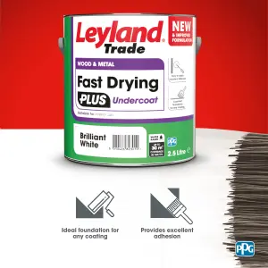 Leyland Trade Fast Dry Plus Brilliant White Metal & wood Undercoat, 2.5L