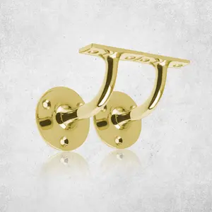 UAP Stair Handrails - Brackets - Set of 2 - Polished Brass