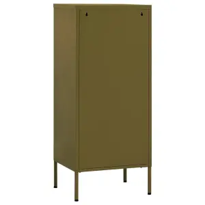 Berkfield Storage Cabinet Olive Green 42.5x35x101.5 cm Steel