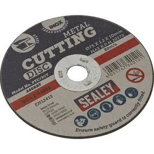 75mm Heavy Duty Metal Cutting Disc for Angle Grinders - 10mm Bore