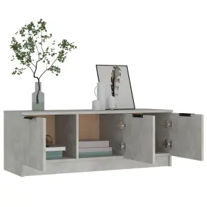 vidaXL TV Cabinet Concrete Grey 102x35x36.5 cm Engineered Wood