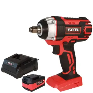 Excel 18V Cordless Impact Wrench 1/2" with 1 x 4.0Ah Battery & Charger EXL552B