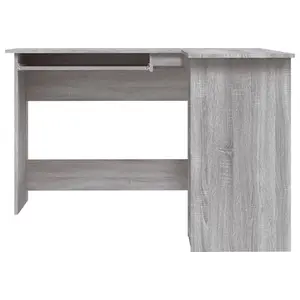 Berkfield Corner Desk Grey Sonoma 120x140x75 cm Engineered Wood