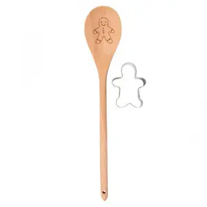 Something Different Gingerbread Wooden Spoon Set Brown (One Size)