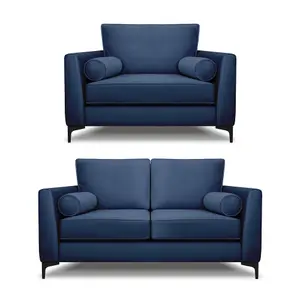 Modern Home Zara 2 Seater and Lovechair Set Navy