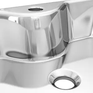 Berkfield Wash Basin with Faucet Hole 48x37x13.5 cm Ceramic Silver