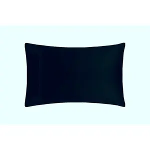 Cotton Solid Colour Duvet Cover Set with Pillowcases Navy / Single Duvet Cover + 1 Standard Pillowcase