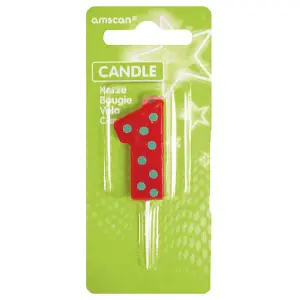 Amscan 1 Dotted Candles Red/Green (One Size)