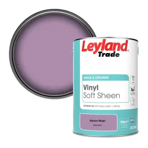 Leyland Trade Vinyl Soft Sheen Walls & Ceilings Emulsion Paint Mauve Magic (PPG1180-5) - 5L