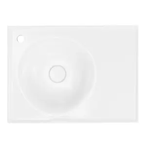 GoodHome Kentia Matt White Rectangular Vanity Basin (W)60.6cm