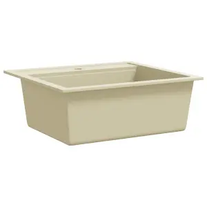 Berkfield Granite Kitchen Sink Single Basin Beige