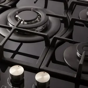 Cooke & Lewis CLGOGUIT5 75cm Gas Hob - Black